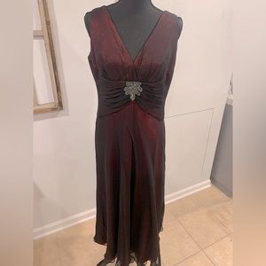 Red and black elegant dress